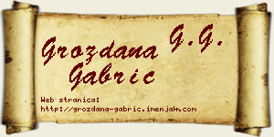 Grozdana Gabrić vizit kartica